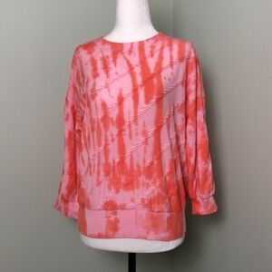🧡 XS 🧡 NWT Anthro Sweater Tie Dye Puffed Sleeves Pullover​